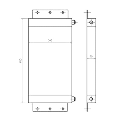 Oil Cooler 562-61-24910 for Komatsu HD785-5 HD465-2 330M HD985-5 HD985-3 HD785-3 Dump Trucks