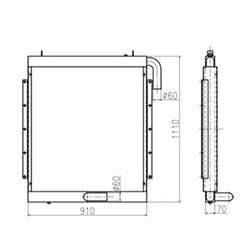 Oil Cooler for Kato Excavator HD1430-1