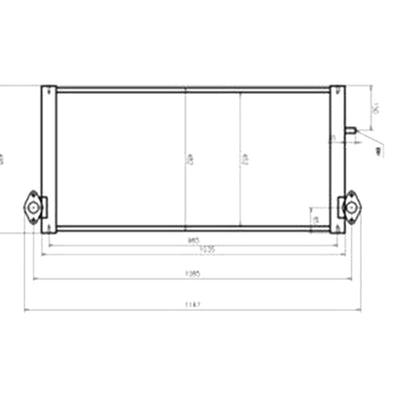 Oil Cooler K1008128 for Doosan Excavator DX225LC DX225NLC DX190W DX210W