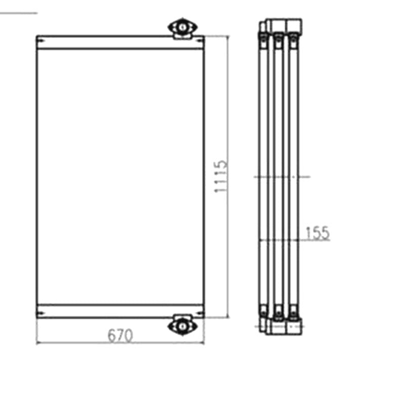 Oil Cooler K9001935 for Doosan Excavator DH500-7 DX420 DX480LC DX520