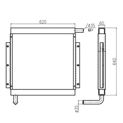 Oil Cooler ME217146 for Kato HD400-7 HD450V2/HD450 SEII HD450-7/HD450 SEV-II HD400V2 Excavator
