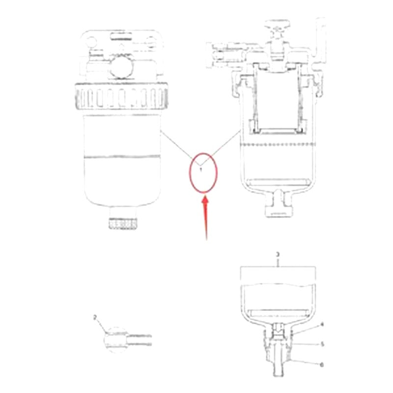 Oil Water Separator VAME091412 for Kobelco SK330LC-6E SK290LC-6E SK210LC-6E SK200LC-6ES SK200-6ES SK160LC-6E ED190LC-6E Excavator