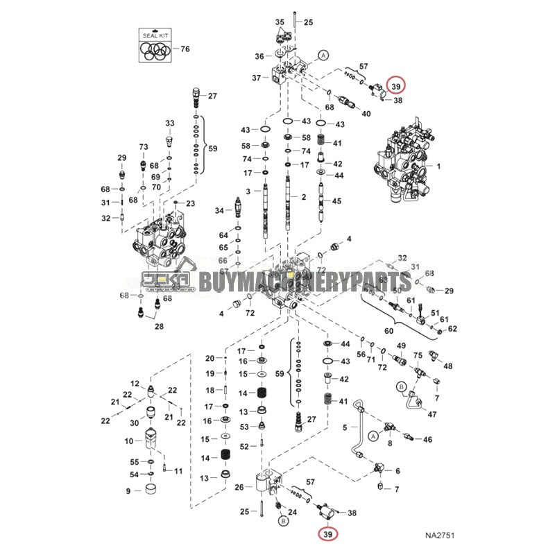 1 PC Proportional Valve 6698434 for Bobcat Skid Steer Loader S100 S130 S150 S220 S250 S300 S530 S550 S570 S590 T110 T590 T595 T870