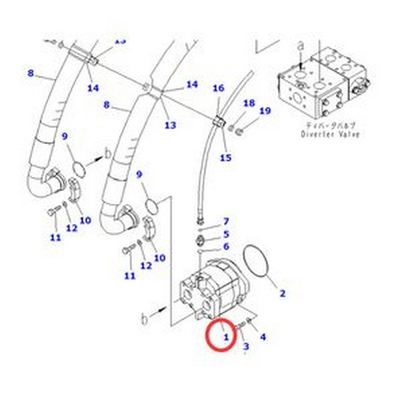 Pump Assembly 704-30-40140 for Komatsu Wheel Loader WA600-6R WA600-6 WA600-8 WA600-8E0 - Buymachineryparts