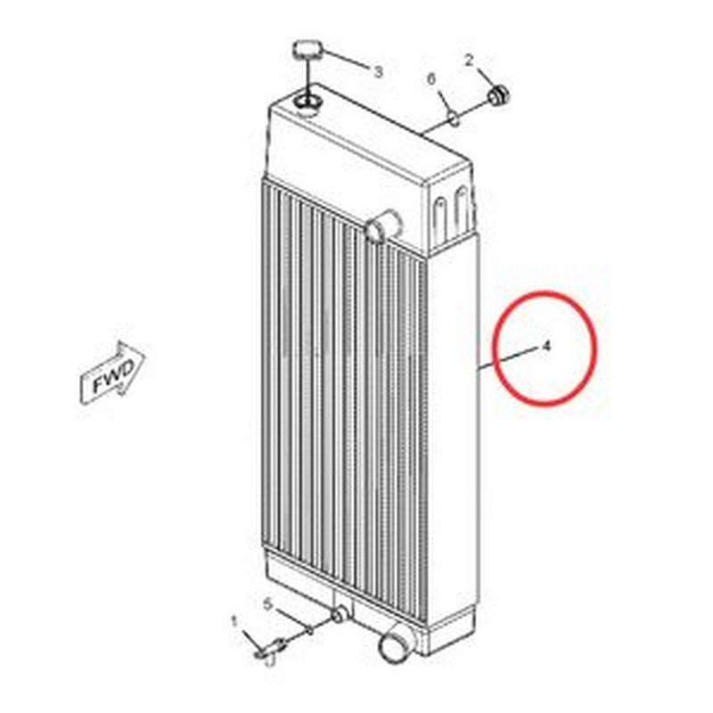 Radiator 233-6827 for Caterpillar CAT Tractor D6N - Buymachineryparts