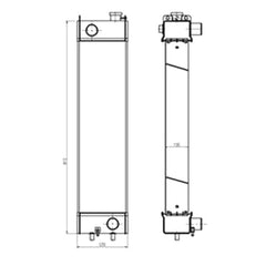 Radiator Assy 22B-03-13110 for Komatsu PC128US-2 PC138US-2