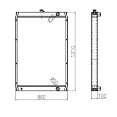 Radiator Core Assy 2040983 for Caterpillar CAT E330C