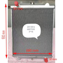 Radiator W041100002 for Hitachi Excavator ZX120 ZX120-6