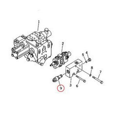 Relief Valve 700-24-52001 for Komatsu Engine S6D125E-2 Dozer D85A-21 D85P-21 D85A-21B D85E-21 D135A-2 D135A-1 - Buymachineryparts