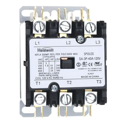 SA-3P-40A-120V Definite Purpose Contactor 3Poles 40FLA 120V AC Coil