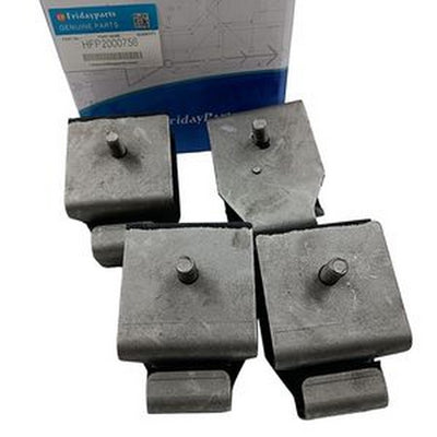 Set of 4 pcs Engine Mount 20T-01-71310 for Komatsu WA30-5 WA20-2 PC25-1 WA50-3 WA40-3 PC30-7 PC45 PC40R-7 PC38UU-2