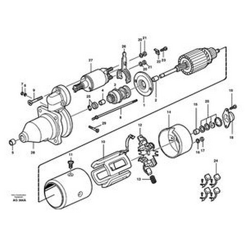 Starter Motor VOE11702594 for Volvo Excavator EC160 EW140 EW160 Wheel Loader L50B L50C L50D - Buymachineryparts