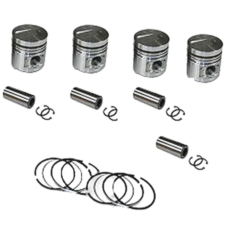 STD 1 Set Piston Kit With Ring for Mitsubishi 4D34 4D34T 3.9L Kobelco SK160 New Holland E160LC
