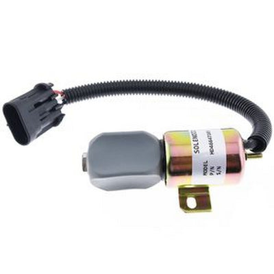 Stop Solenoid 332-J5060 for JCB 3CX 4CX Excavator Stopper Motor 12 Volt Isuzu Engine - Buymachineryparts