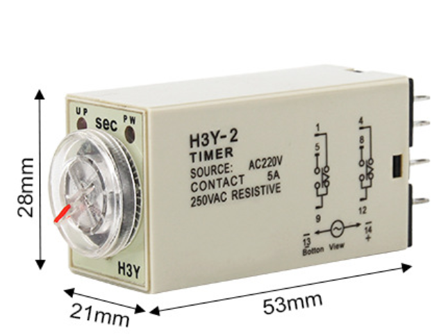 Timer Relay H3Y-2 AC220V DC24V - Buymachineryparts