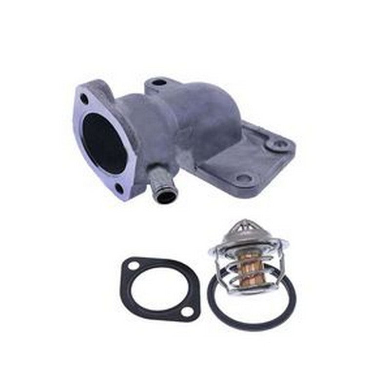 Water Flange & Thermostat With Gasket 17331-72703 19434-73014 for Kubota Engine V1702 Tractor L3000DT L3000F