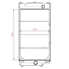 Water Radiator 2253318 for Caterpillar CAT 966GII 972GII