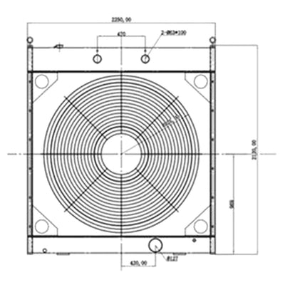 Water Radiator 9Y5983 for Caterpillar CAT 3508 3508B 3508C 3512 3512B 3512C 3516 3516B 3516C