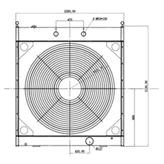 Water Radiator 9Y5983 for Caterpillar CAT 3508 3508B 3508C 3512 3512B 3512C 3516 3516B 3516C