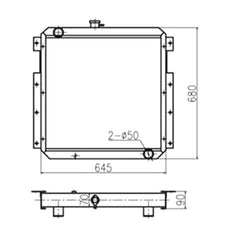 Water Tank Radiator 0997153 0856574 for Caterpillar CAT Excavator E120B