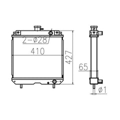 Water Tank Radiator 10380412000 for Caterpillar CAT Excavator MM40