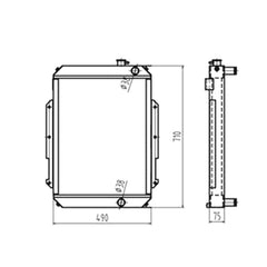 Water Tank Radiator 11M8-40022 for Hyundai Excavator R55-7 R55W-7