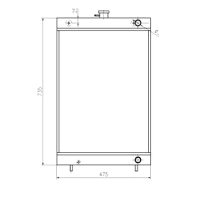 Water Tank Radiator 11M9-44010 for Hyundai Excavator R55-9 R55W-9