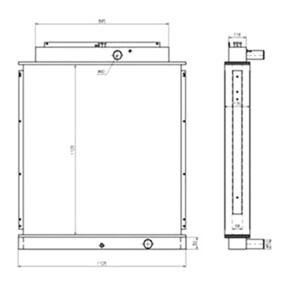 Water Tank Radiator 11NB-45010 for Hyundai Excavator R450LC-7 R450LC-7A R500LC-7 R500LC-7A