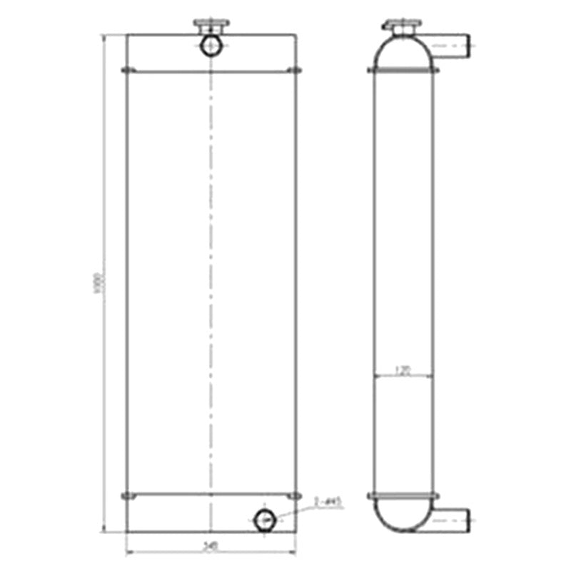 Water Tank Radiator 11Q4-44021 11Q4-42012 11Q5-43001 11Q5-42100 for Hyundai Excavator R140LC-9 R140W-9 R160LC-9 R170W-9 R180LC-9