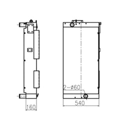 Water Tank Radiator 11Q9-40522 11Q9-40523 11Q9-40524 11QA-40205 for Hyundai Excavator R320LC-9 R360LC-9 R380LC-9