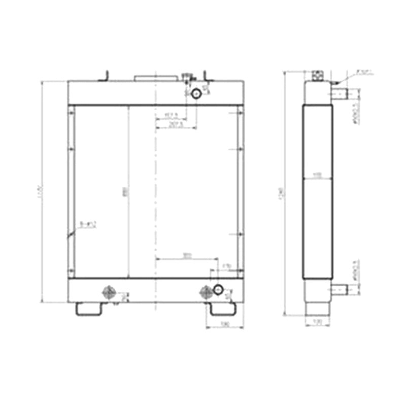 Water Tank Radiator 134-03-61112 for Komatsu D61EX-12 D61PX-12 Bulldozers