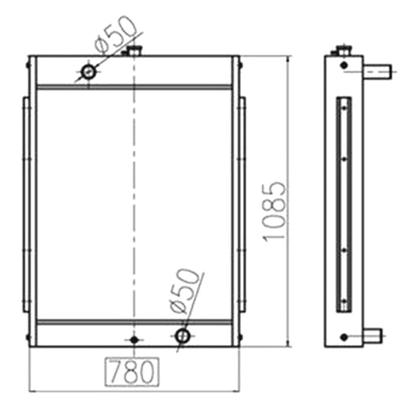 Water Tank Radiator 13B81000A 202-00094A for Doosan Excavator S210W-V S170W-V S180W-V S225NLC-V