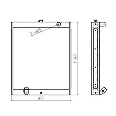 Water Tank Radiator 13C91000 for Doosan Excavator S330LC-V