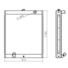 Water Tank Radiator 13D51000 for Doosan Excavator SOLAR 400LC-V