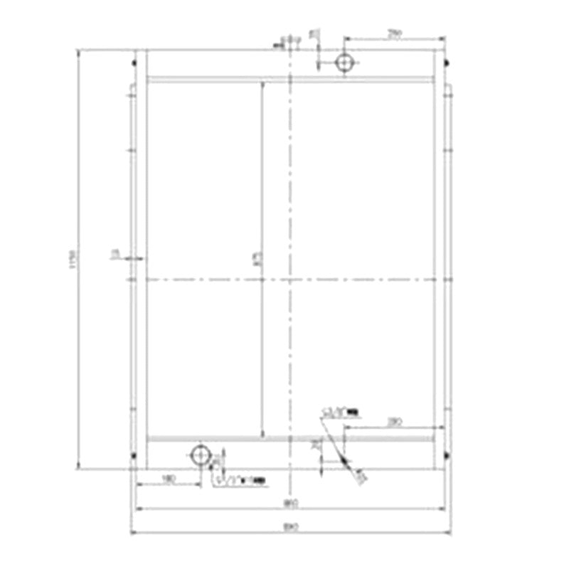 Water Tank Radiator 13E41000 202-00004C 202-00004B 202-00004A for Doosan Excavator S250LC-V