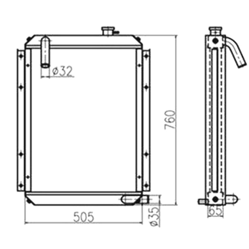 Water Tank Radiator 13F41000 202-00056E 202-00056C for Doosan SOLAR 55-V PLUS