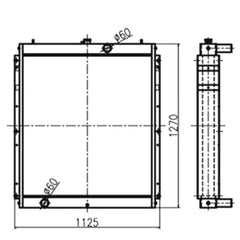 Water Tank Radiator 13F91000 for Doosan Excavator S340LC-V