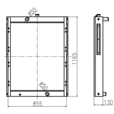 Water Tank Radiator 13G11000 202-00092H 202-00092C 202-00092E 202-00092G for Doosan Excavator S255LC-V