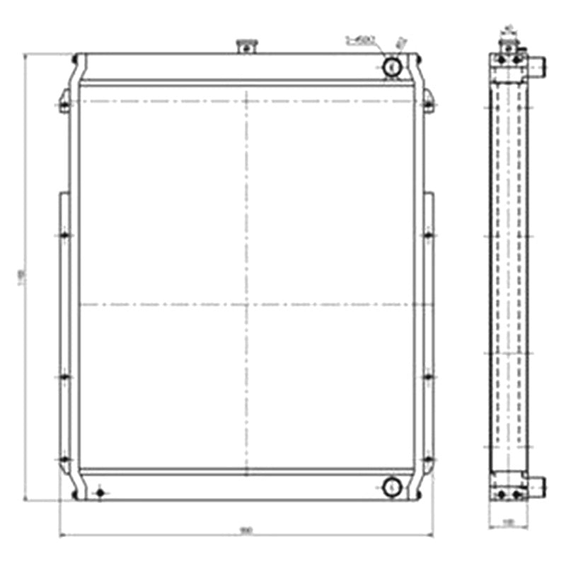 Water Tank Radiator 1470448 for Caterpillar CAT Excavator E330B