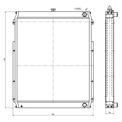 Water Tank Radiator 1470448 for Caterpillar CAT Excavator E330B