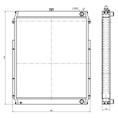 Water Tank Radiator 1470448 for Caterpillar CAT Excavator E330B