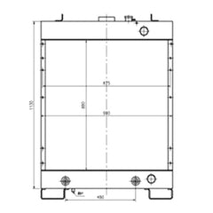 Water Tank Radiator 14X-03-11314 for Komatsu D65EX-12 D65EX-12 D85E-SS-2 Bulldozers