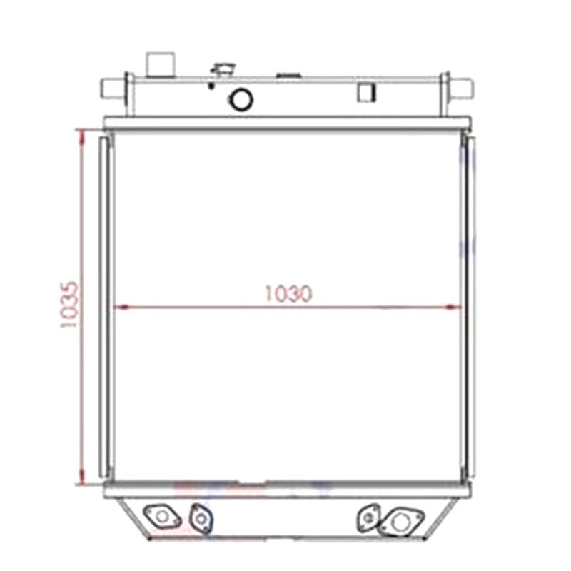 Water Tank Radiator 154-03-71101 for Komatsu D85EX-15 Bulldozer