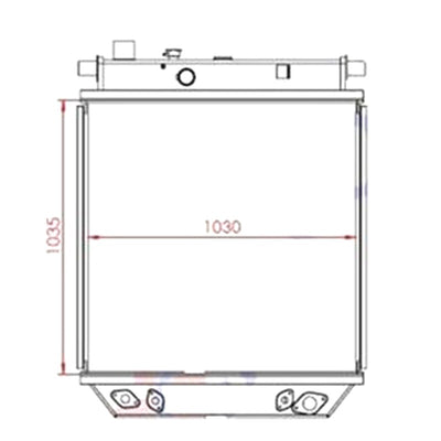 Water Tank Radiator 154-03-71101 for Komatsu D85EX-15 Bulldozer