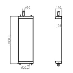 Water Tank Radiator 154-03-75911 for Komatsu D85PX-15E0 Bulldozers