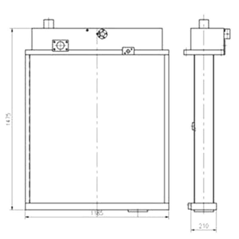 Water Tank Radiator 175-03-00290 for Komatsu D150A-1 Bulldozer