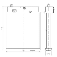 Water Tank Radiator 175-03-00290 for Komatsu D150A-1 Bulldozer