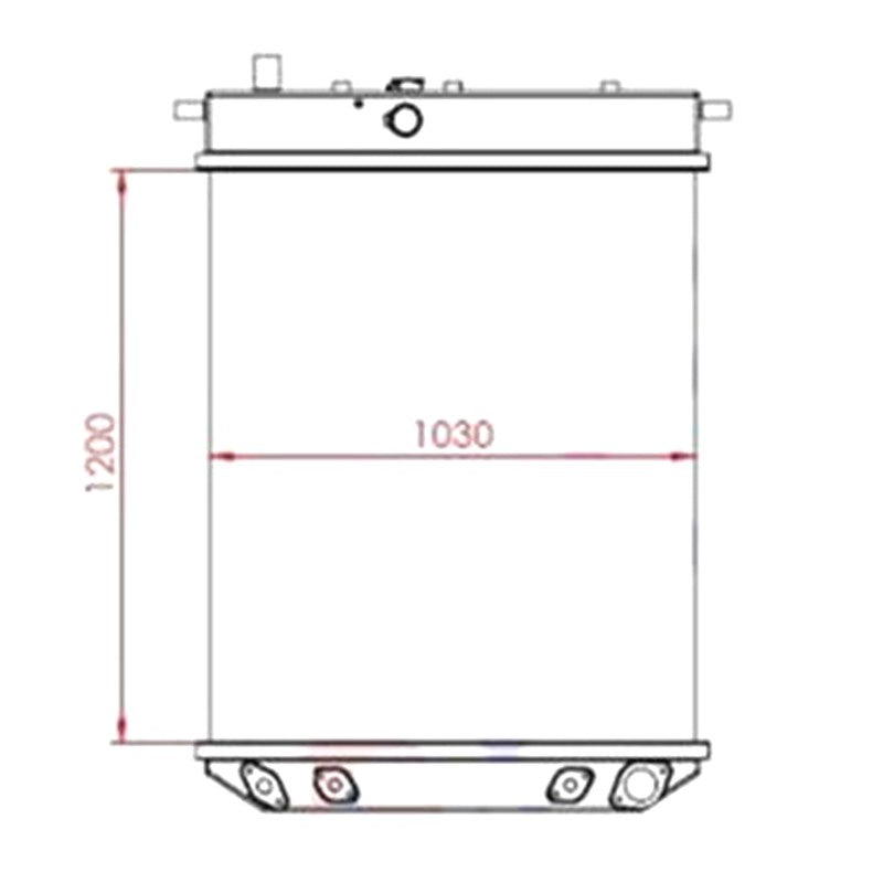 Water Tank Radiator 17A-03-00020 17A-03-00030 for Komatsu D155AX-3 Bulldozer