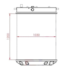 Water Tank Radiator 17A-03-00020 17A-03-00030 for Komatsu D155AX-3 Bulldozer