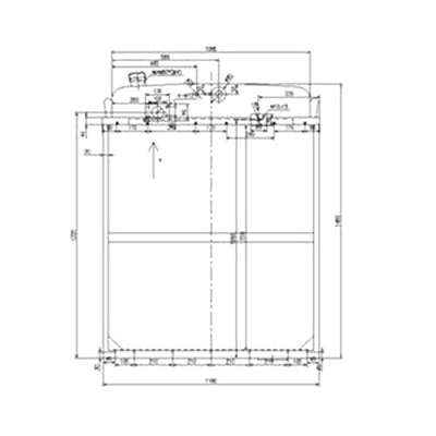 Water Tank Radiator 17A-03-00510 for Komatsu D155A-2A Bulldozer